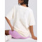 Short sleeve loose fit cotton t shirts for women light weight crew neck sports tees