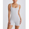 2025 New square neck sleeveless jumpsuits with removable padding open back one piece shorts