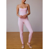 Scoop neck adjustable strap full length fitness jumpsuits