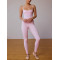 Scoop neck adjustable strap full length fitness jumpsuits