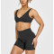 Plunge neck sexy medium support sports bra with low back