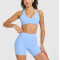 Back cross sports bra with adjustable straps V neckline twist yoga bralette