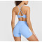 Back cross sports bra with adjustable straps V neckline twist yoga bralette