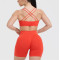 Women's classic strappy back sports bras scoop neck supportive gym top