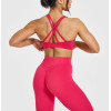 High neckline back cross longline sports bra padded sleeveless gym top