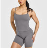 Women's basic style scoop neck padded tank top buttery soft U back sports singlets