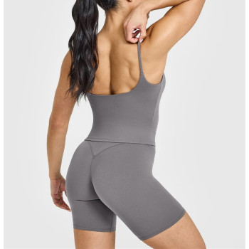 Women's basic style scoop neck padded tank top buttery soft U back sports singlets