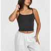 Women's basic style scoop neck padded tank top buttery soft U back sports singlets