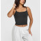 Women's basic style scoop neck padded tank top buttery soft U back sports singlets