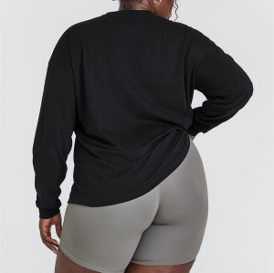 Women's lightweight crew neck long sleeve t shirts oversized sports tees