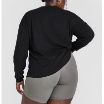 Women's lightweight crew neck long sleeve t shirts oversized sports tees