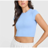 Short sleeve bodycon fit crop tees for women