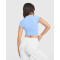 Short sleeve bodycon fit crop tees for women