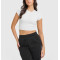 Short sleeve bodycon fit crop tees for women