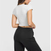 Short sleeve bodycon fit crop tees for women