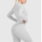 Timeless Long sleeve cropped yoga jackets with thumbholes