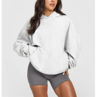 Women's cozy fit hooded pullovers with kangaroo pockets high quality cotton blend mid weight sweatshirts