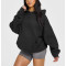 Women's cozy fit hooded pullovers with kangaroo pockets high quality cotton blend mid weight sweatshirts