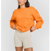 Versatile Crew neck oversized sweatshirts hip length long sleeve pullovers