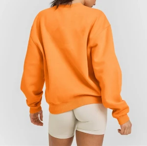 Versatile Crew neck oversized sweatshirts hip length long sleeve pullovers