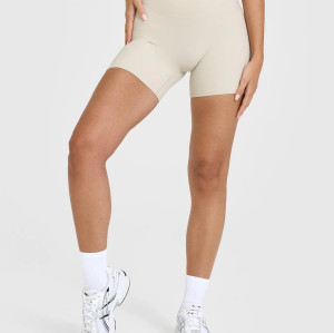 High waisted compressive shorts no front seam squat proof biker shorts