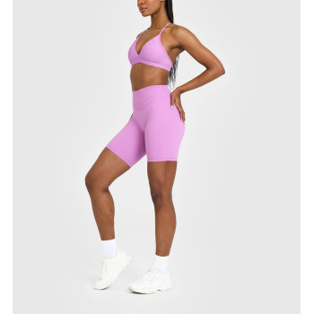 High waist butt lifting anti camel toe gym shorts compressive cycling shorts