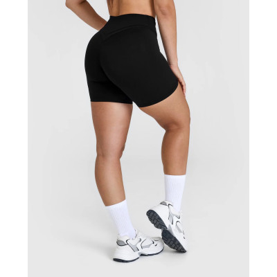 Crossover waist contouring gym shorts glute separation yoga shorts