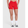 Crossover waist contouring gym shorts glute separation yoga shorts
