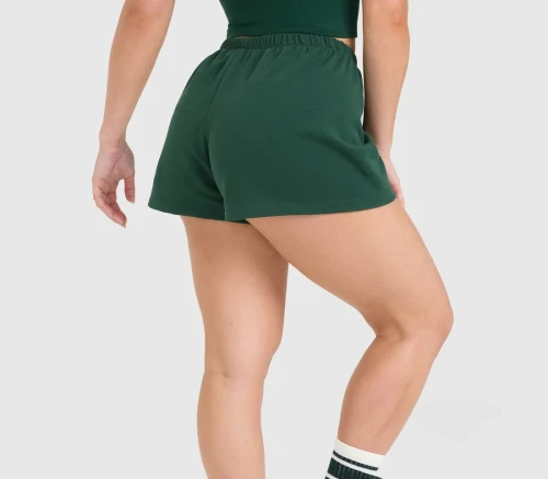 Women's athleisure style loose fit running shorts low rise cotton shorts