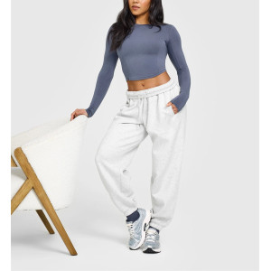 Mid weight regular fit joggers for women high quality cotton sweatpants