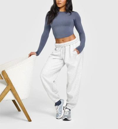 Mid weight regular fit joggers for women high quality cotton sweatpants