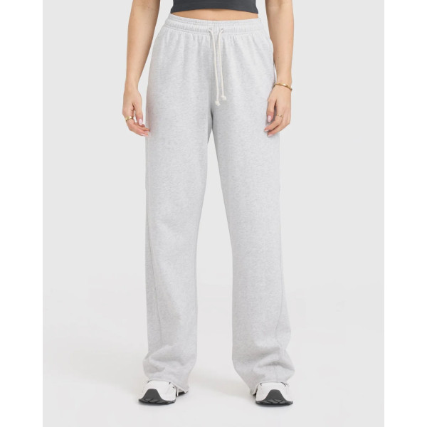 Women's wide leg lounge pants raw edge athleisure style cotton sweatpants