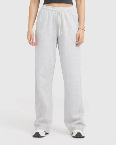 Women's wide leg lounge pants raw edge athleisure style cotton sweatpants