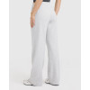 Women's wide leg lounge pants raw edge athleisure style cotton sweatpants