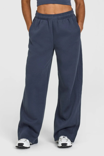 Women's adjustable waist straight leg pants with side pockets relaxed fit cozy everyday sweatpants