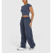 Women's adjustable waist straight leg pants with side pockets relaxed fit cozy everyday sweatpants