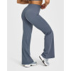 Wrap waist no front seam flared pants v shape flattering bell bottom leggings