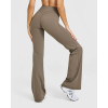 Wrap waist no front seam flared pants v shape flattering bell bottom leggings