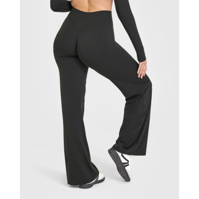 High waisted lightweight straight leg pants butt lifting buttery soft yoga pants
