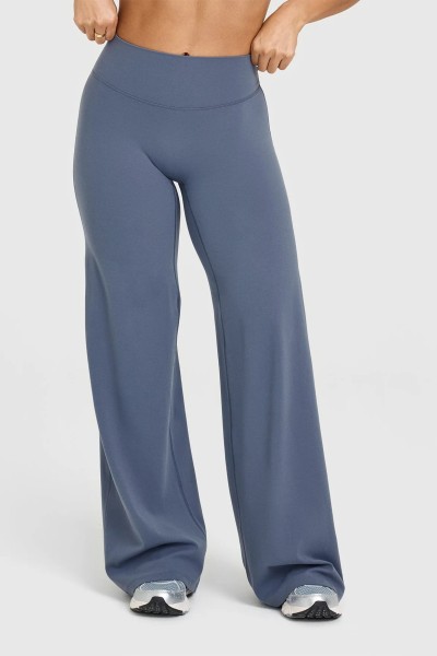 High waisted lightweight straight leg pants butt lifting buttery soft yoga pants