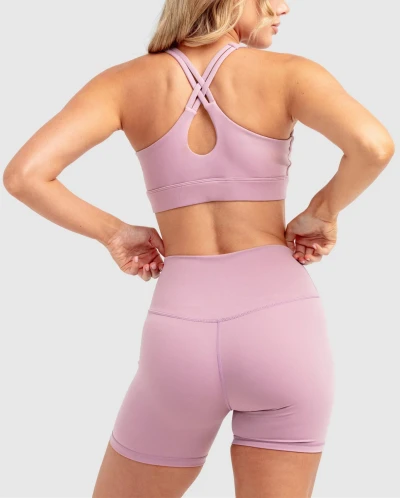 Women's medium impact v neck cross back sports bra supportive hollow back gym top