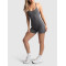 Studio to street gym onesies with built in bra back cross workout jumpsuits