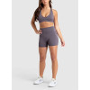 High waist no front seam yoga shorts with side pockets butt lifting biker shorts
