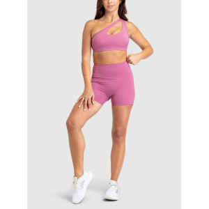 High waist no front seam yoga shorts with side pockets butt lifting biker shorts