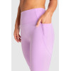 Tummy control flattering butt lifting yoga leggings with side pockets nylon spandex full length tights
