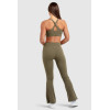 Women's high rise athleisure flared pants moisture wicking yoga leggings