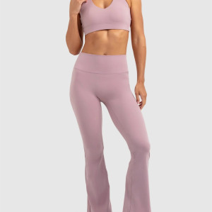 Women's high rise athleisure flared pants moisture wicking yoga leggings