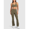 Women's high rise athleisure flared pants moisture wicking yoga leggings