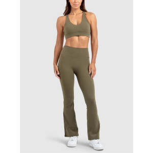 Women's high rise athleisure flared pants moisture wicking yoga leggings