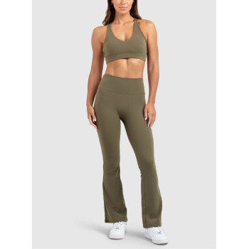 Women's high rise athleisure flared pants moisture wicking yoga leggings